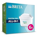 BRITA Wasserfilter-Kartusche MAXTRA PRO All-in-1 – 6er Pack (Halbjahresvorrat): Original BRITA Ersatzkartuschen für alle BRITA Kannen. Für frisches Wasser. Filtert PFAS, Chlor, Kalk & Metalle