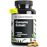 Curcuma Extrakt - 90 Kapseln - Curcumingehalt EINER Kapsel entspricht ca. 10.000mg Kurkuma - Hochdosiert aus 95% Extrakt - Laborgeprüft, vegan und in Deutschland produziert