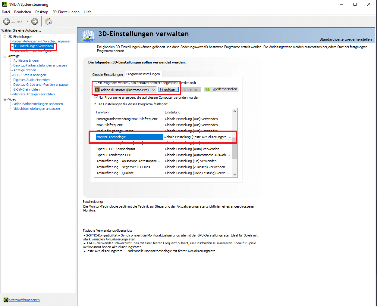 Adobe Illustrator Bildschirm flackern beheben.