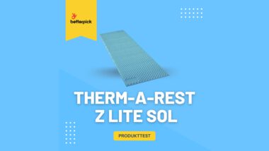 Produkttest der Therm-a-Rest Z Lite SOL Schlafmatte mit dem Logo von betterpick.