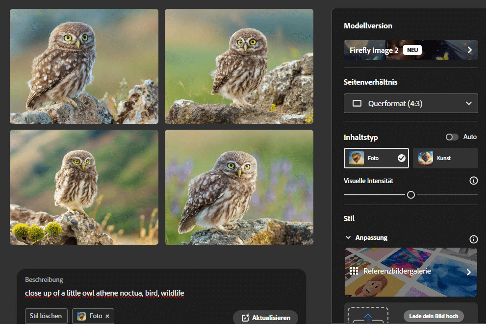Adobe Firefly - Text-zu-Bild Ergebnis