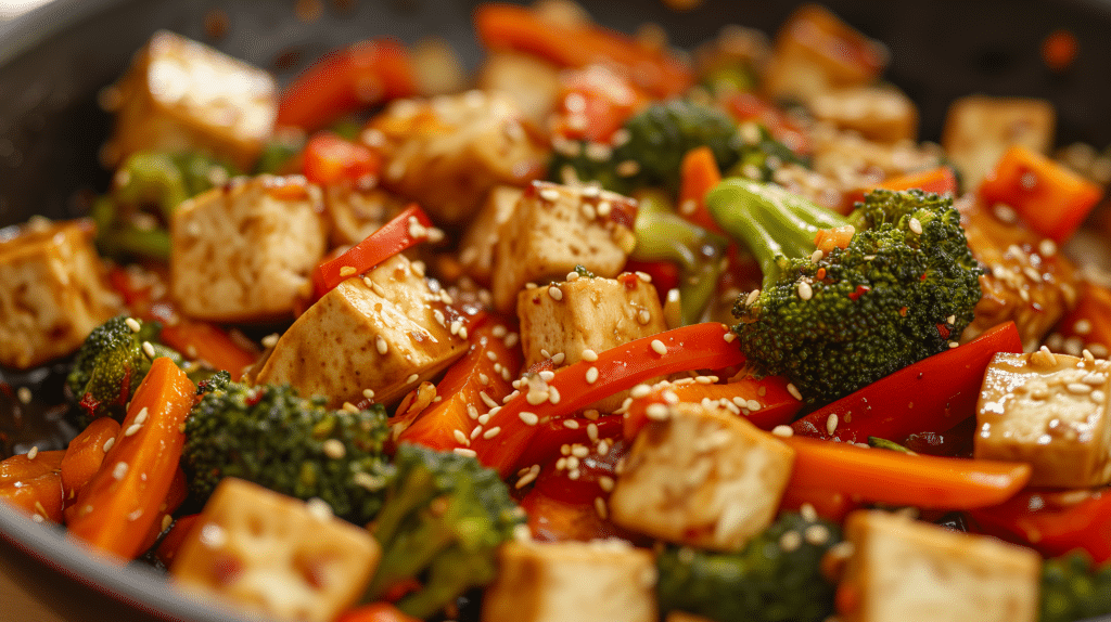 Gemüse-Stir-Fry mit Tofu