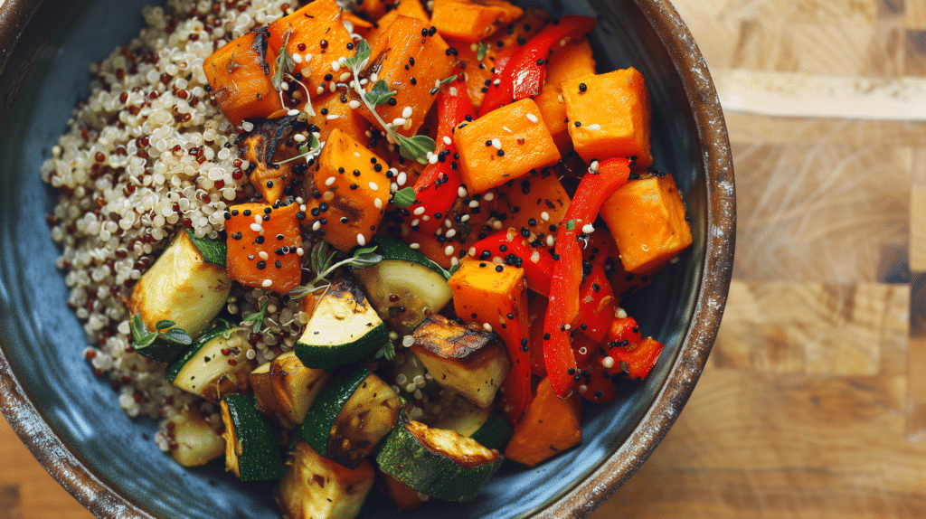 Geröstete Gemüse-Bowl mit Quinoa