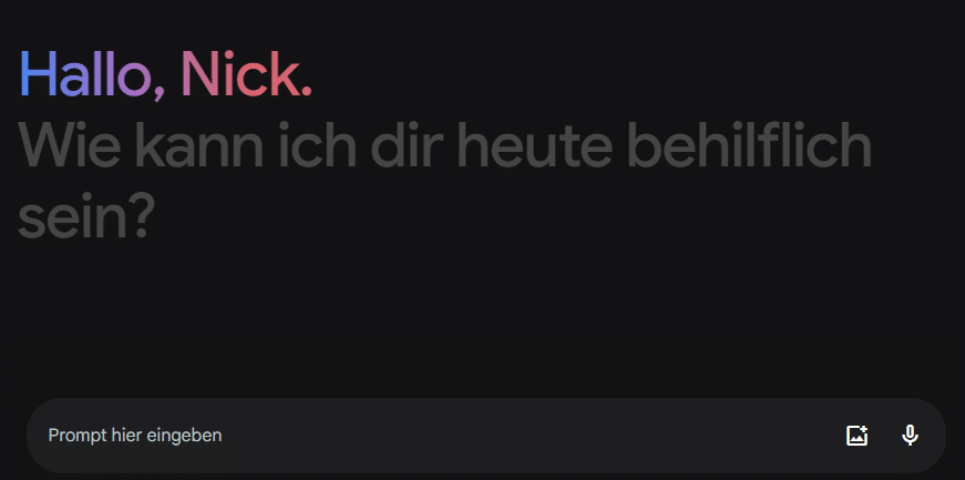 Der Chat von Gemini, ähnlich wie der von ChatGPT