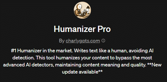 Humanizer Pro - Custom GPTs