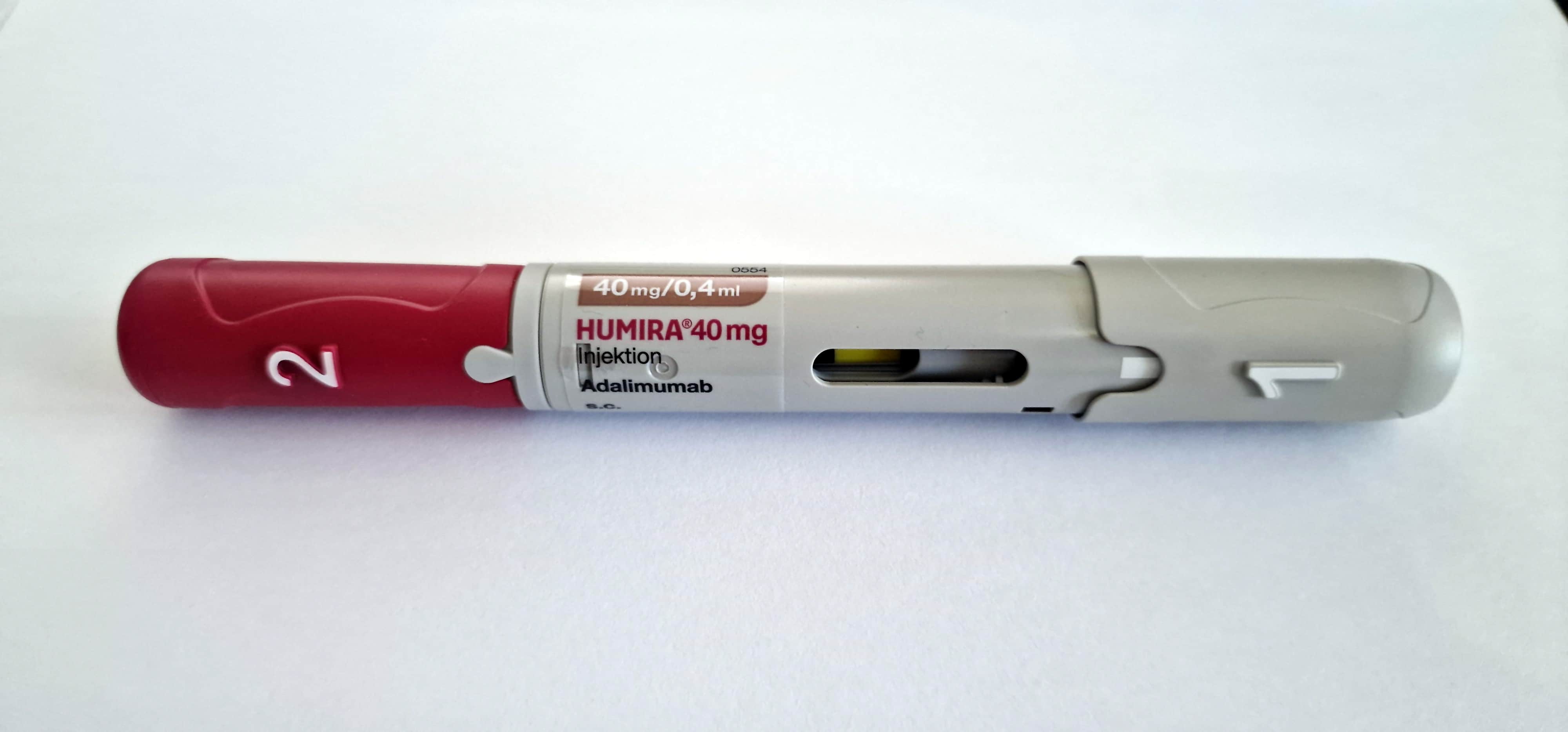 Humira 40 mg/0,4 ml Injektionslösung im Fertigpen.