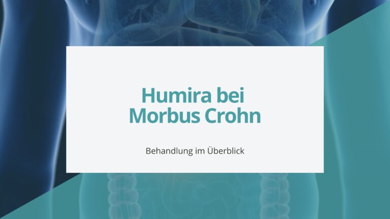Humira bei Morbus Crohn: Behandlung im Überblick mit einem medizinischen Hintergrundbild des Verdauungstrakts.