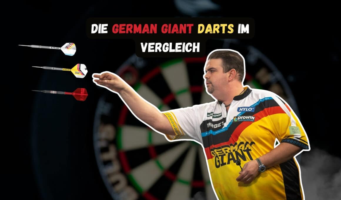 Gabriel Clemens Darts Test – Profi-Dartspieler wirft im German Giant-Design vor Dartscheibe