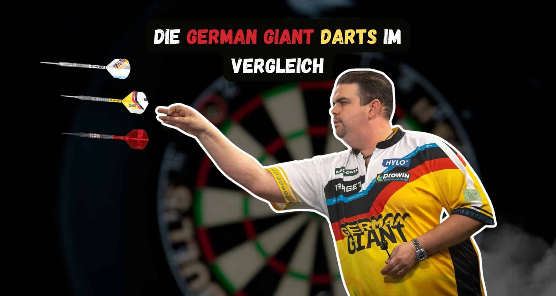 Gabriel Clemens Darts Test – Profi-Dartspieler wirft im German Giant-Design vor Dartscheibe