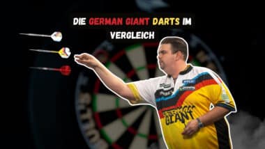 Gabriel Clemens Darts Test – Profi-Dartspieler wirft im German Giant-Design vor Dartscheibe