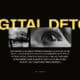 Hero-Grafik mit großem Schriftzug „DIGITAL DETOX“ in Gelb auf schwarzem Hintergrund, zwei Schwarz-Weiß-Motive (Hand mit Smartphone, Auge) und ein Teasertext zum 30-Tage-Digital-Detox-Plan