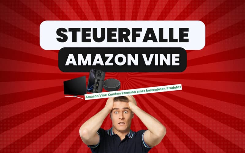 Titelbild: Steuerfalle Amazon Vine – Mann erschrickt über versteuerte Gratisprodukte