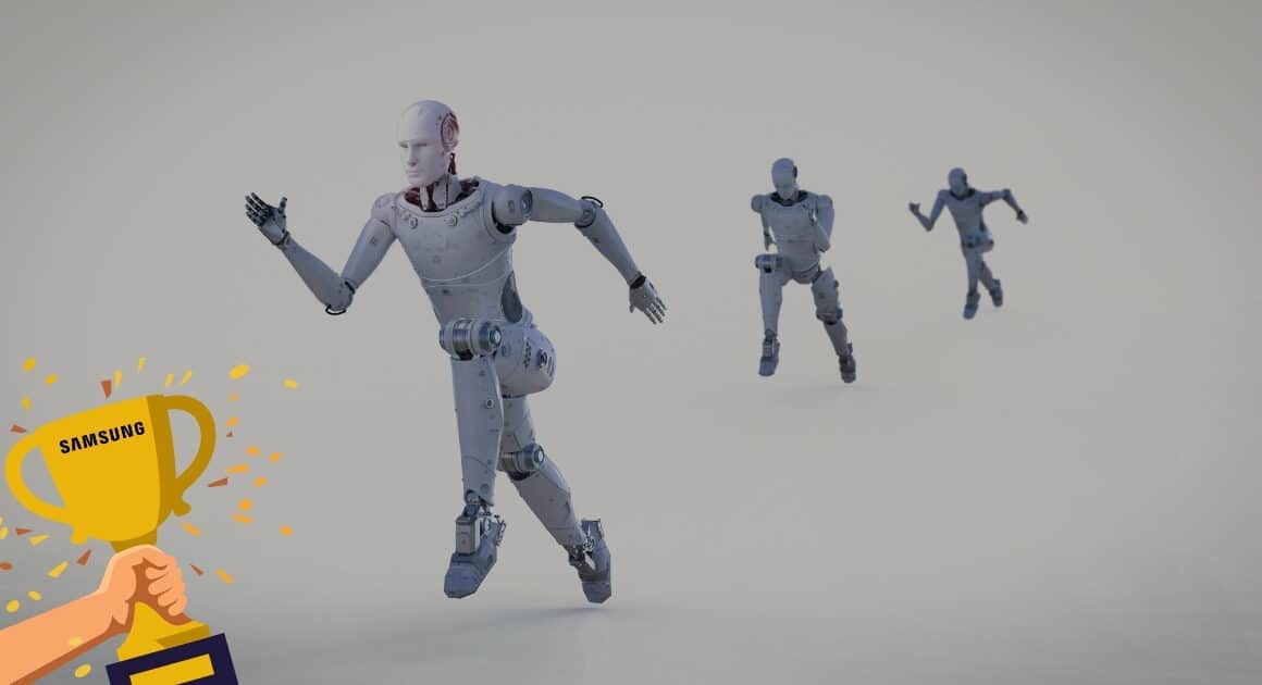 Symbolbild zu Samsung AI Sicherheit: KI-Roboter sprinten, Samsungs Team setzt sich bei der DARPA AI Cyber Challenge 2025 durch.