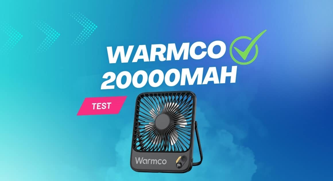 Warmco 20000mAh tragbarer Camping Ventilator im Test – leistungsstarker Akku-Ventilator für Camping, Büro und Schlafzimmer.