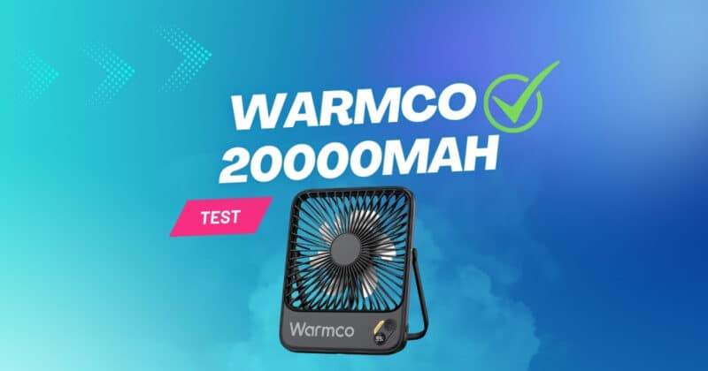 Warmco 20000mAh tragbarer Camping Ventilator im Test – leistungsstarker Akku-Ventilator für Camping, Büro und Schlafzimmer.