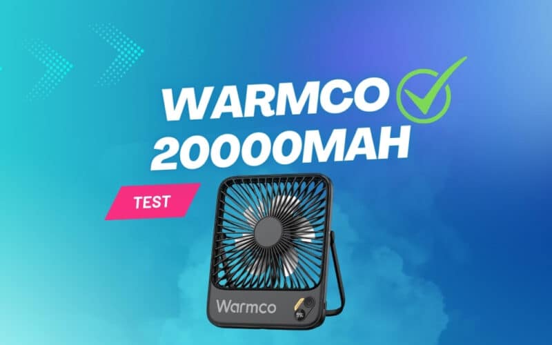 Warmco 20000mAh tragbarer Camping Ventilator im Test – leistungsstarker Akku-Ventilator für Camping, Büro und Schlafzimmer.